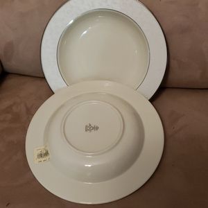 New Lenox Pearl Innocence Rimmed Bowl